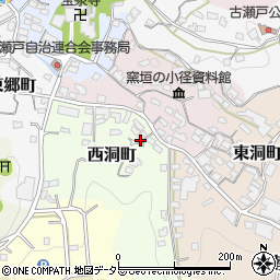 愛知県瀬戸市西洞町21周辺の地図