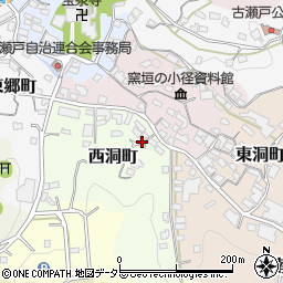 愛知県瀬戸市西洞町21周辺の地図