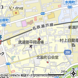 愛知県瀬戸市北脇町69周辺の地図