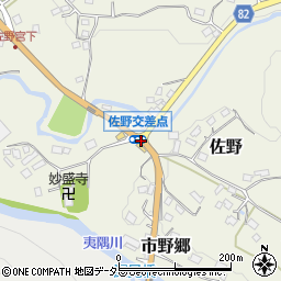 佐野交差点周辺の地図