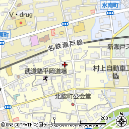 愛知県瀬戸市北脇町72周辺の地図