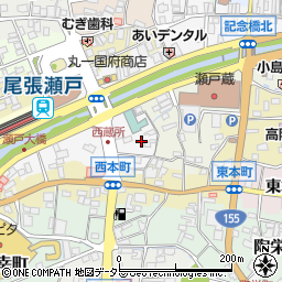愛知県瀬戸市西蔵所町59周辺の地図