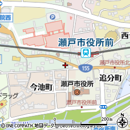 愛知県瀬戸市西追分町58周辺の地図