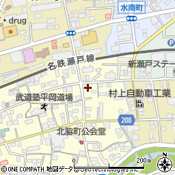 愛知県瀬戸市北脇町80周辺の地図