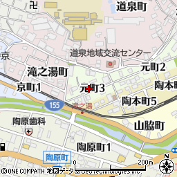 愛知県瀬戸市元町3丁目周辺の地図