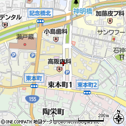 愛知県瀬戸市南仲之切町周辺の地図