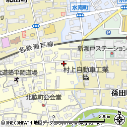 愛知県瀬戸市北脇町94周辺の地図