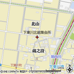 愛知県愛西市下東川町蔵之段58周辺の地図