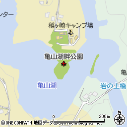 亀山湖畔公園周辺の地図