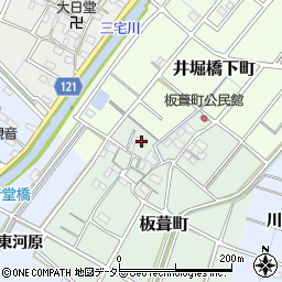 愛知県稲沢市板葺町8周辺の地図