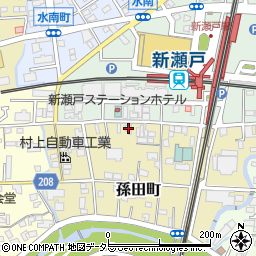 愛知県瀬戸市孫田町8周辺の地図