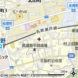 愛知県瀬戸市北脇町16周辺の地図