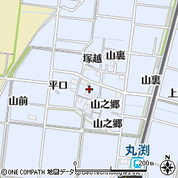 愛知県稲沢市祖父江町三丸渕山新田46周辺の地図