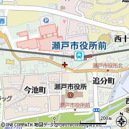 愛知県瀬戸市西追分町22周辺の地図