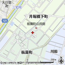 愛知県稲沢市板葺町76周辺の地図