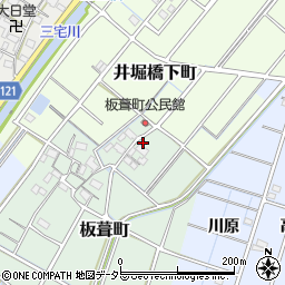 愛知県稲沢市板葺町84周辺の地図