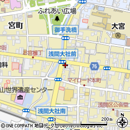 静岡県富士宮市大宮周辺の地図
