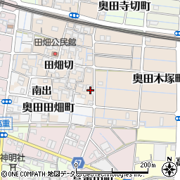 愛知県稲沢市奥田町中島周辺の地図