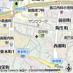 愛知県瀬戸市蛭子町17周辺の地図