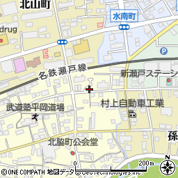 愛知県瀬戸市北脇町258周辺の地図