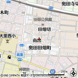愛知県稲沢市奥田町南出周辺の地図