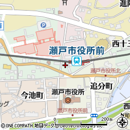 愛知県瀬戸市西追分町21周辺の地図