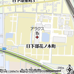 愛知県稲沢市日下部花ノ木町1周辺の地図