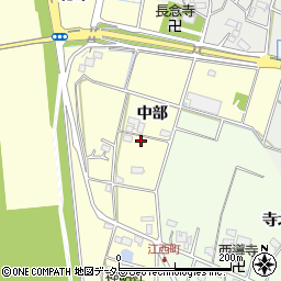 愛知県愛西市給父町中部周辺の地図