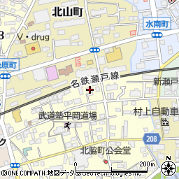 愛知県瀬戸市北脇町14周辺の地図