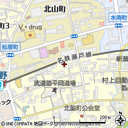 愛知県瀬戸市北脇町15-1周辺の地図