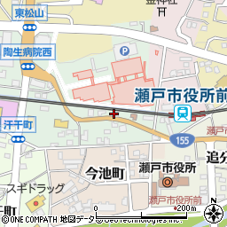 愛知県瀬戸市西追分町38周辺の地図