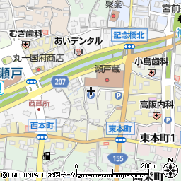 愛知県瀬戸市蔵所町周辺の地図
