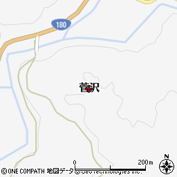 鳥取県日南町（日野郡）菅沢周辺の地図
