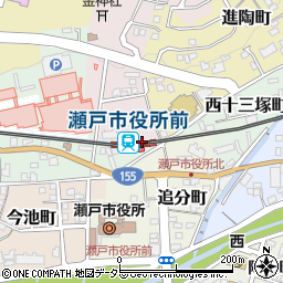 愛知県瀬戸市西追分町9周辺の地図