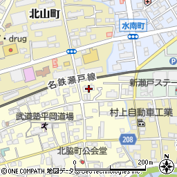 愛知県瀬戸市北脇町8周辺の地図