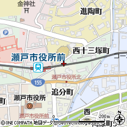 愛知県瀬戸市西十三塚町62周辺の地図