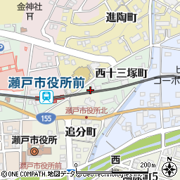 愛知県瀬戸市西十三塚町58周辺の地図