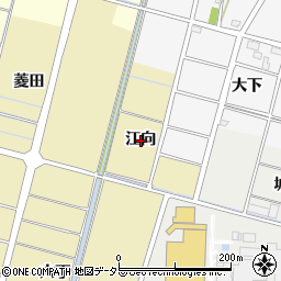 愛知県稲沢市平和町法立江向周辺の地図