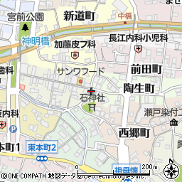 愛知県瀬戸市陶生町7周辺の地図