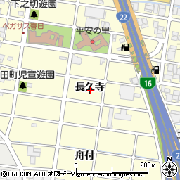 愛知県清須市春日長久寺周辺の地図