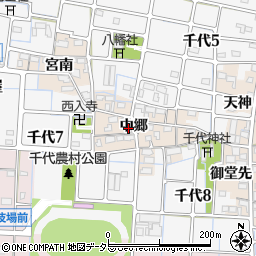 愛知県稲沢市千代町（中郷）周辺の地図