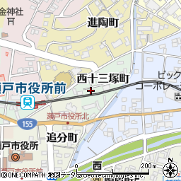 愛知県瀬戸市西十三塚町46周辺の地図