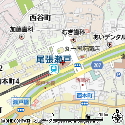 瀬戸観光案内所周辺の地図