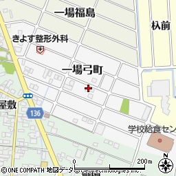 愛知県清須市一場弓町周辺の地図