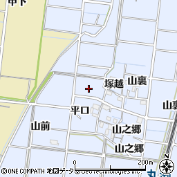 愛知県稲沢市祖父江町三丸渕山新田周辺の地図