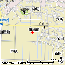 愛知県稲沢市北島町市場前周辺の地図