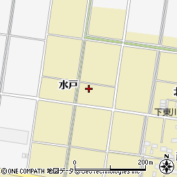 愛知県愛西市下東川町水戸周辺の地図