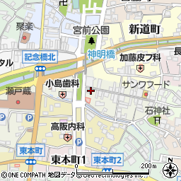 愛知県瀬戸市末広町2丁目24周辺の地図