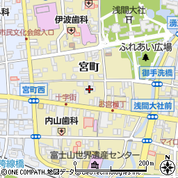 静岡県富士宮市宮町周辺の地図