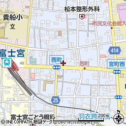 トップボーイ　富士宮店周辺の地図